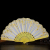 Wei-sheng craft fan white pole sequined folding plastic fan gifts, manufacturers direct.