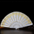 Wei-sheng craft fan white pole rattan flower sequins folding plastic fan gifts, manufacturers direct.