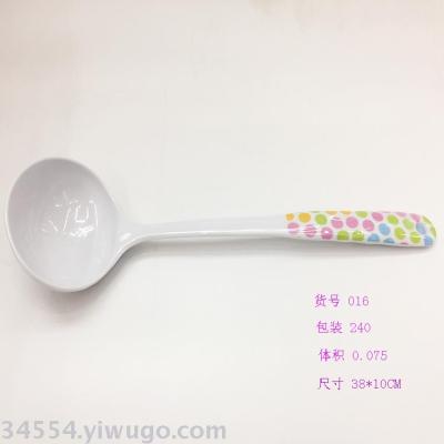 Hot melamine long handle spoon plastic soup spoon