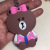 Cartoon PVC animation doll 3D key chain PVC soft plastic key chain cartoon love bear key chain pendent