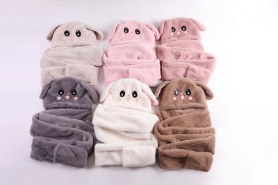 Korean version of the new winter cute adult children scarf hat three sets will move ears