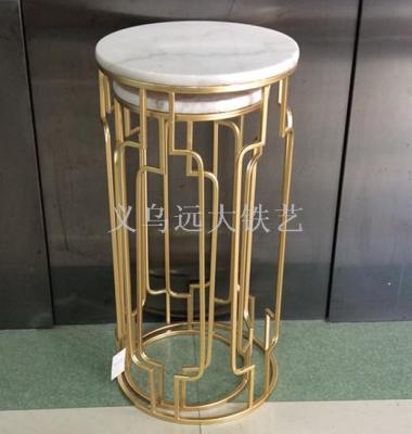 Modern Minimalist Iron Marble Crafts Table Line Small Coffee Table Living Room Side Table round Flower Stand