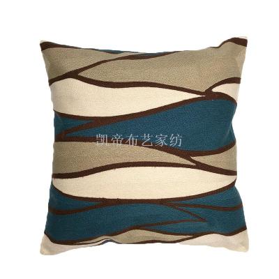 Katie cotton fabric with modern fashion style full embroidered pillow sofa as home exquisite design pillow wholesale