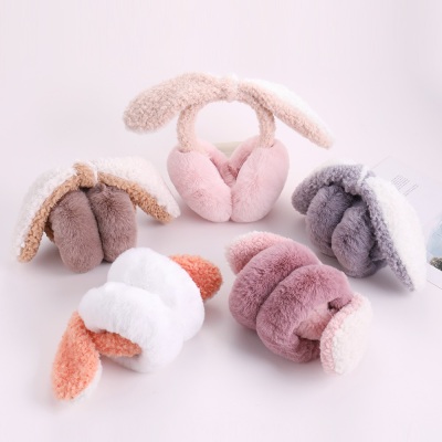 Express rabbit ears ins Korean edition student ear warming antifreeze ear protection, winter warm plush girl ear cover son