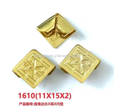Factory direct sales of new wooden box Angle metal edge gold edge zinc alloy edge plastic Angle