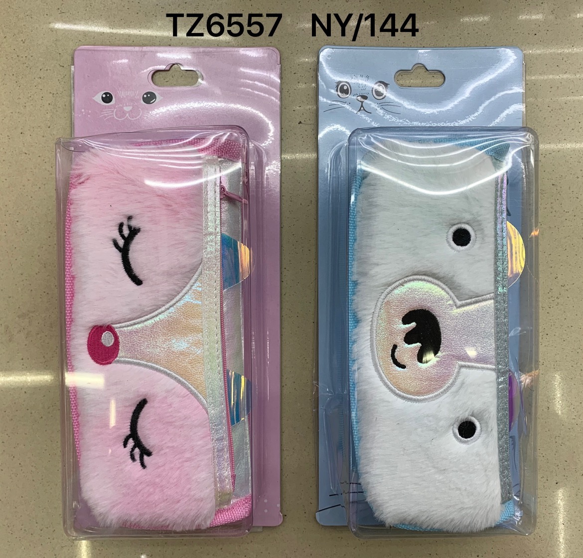 TZ6557 狐狸 熊脸毛绒文具笔袋