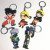 Animated PVC animation doll 3D key chain PVC soft plastic key chain fire shadow seven dragon ball key chain pendent