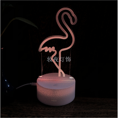3D LED Table Lamps Desk Lamp Light Dining Room Bedroom Night Stand Living Glass Small meditation leopard Unique 1