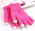 Touch - screen gloves female Korean version of autumn/winter warm knit couple jacquard popular logo fashion casual