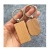Round peach wood key chain small gifts practical laser LOGO key chain