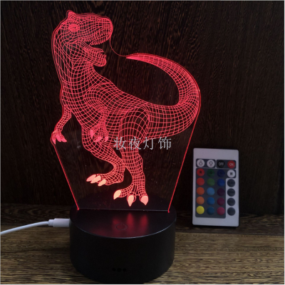 dinosaur 3D LED Table Lamps Desk Lamp Light Dining Room Bedroom Night Stand Living Glass Small Halloween Next Unique 24