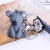 Korean cartoon resin geometry cut geometry key chain pendant cute panda key chain couple pendant