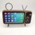 Retro Old TV TV Mobile Phone Bracket Mini Card Bluetooth Speaker Multi-Function Wireless Mini-Speaker Upgraded Version