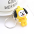 Bulletproof kids animation car key chain leather rope men and women cartoon soft silicone key chain ring