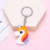 Hot-selling creative unicorn key chain PVC soft plastic pendant