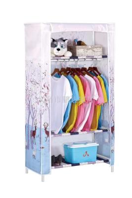 Closets closets closets Oxford cloth thickened simple thickened 25 tube assembly of new reinforcement peach leather 