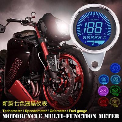 Motorcycle refit meter speed speedometer oil meter speed meter liquid crystal tachometer meter 12v universal