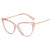 92302  Newest Crystals Transparent Eyeglasses for Women Brand OEM Optical Frames Glasses Clear Diamond Cut Spectacles