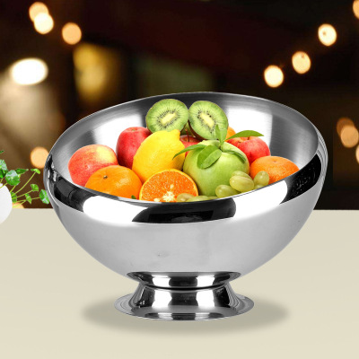 New Stainless Steel Oblique Bowl Hot Pot Bowl Sauce Bowl Buffet Seasoning Bowl Salad Bowl Bar Snack Dried Fruit Tray