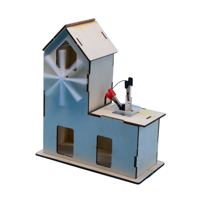 generation wooden house windmill DIY saltwater power generation new energy wooden house Dutch windmill handmade assembly