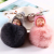 Sleeping doll fur ball pendant available in plush key ring ladies purse pendant leather car pendant