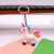 Cartoon unicorn keyring pendant accessories PVC plastic keyring promotion gifts wholesale