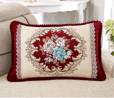 European-style Chenille sofa pillow seat cushion car pillow waist cushion cover bedding home