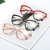 92302  Newest Crystals Transparent Eyeglasses for Women Brand OEM Optical Frames Glasses Clear Diamond Cut Spectacles