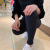 Grey German fleece outside wearing female winter thin thick warm with fleece anti-cold slim fashion Korean version of the leggings