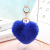 Hot - shot imitation rex rabbit fur key chain heart - shaped plush car pendant creative key chain for couples