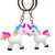 Cartoon unicorn keyring pendant accessories PVC plastic keyring promotion gifts wholesale
