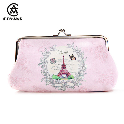 Digital Printing PU Leather Lady's Purse with change data line to receive hand bag to draw custom manufacturers direct