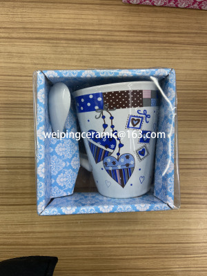 Ceramic Cup Factory Direct Sales Love Cup Coffee Cup Milk Cup Gift Box Packaging