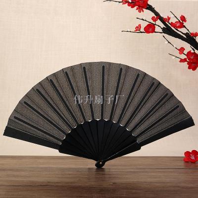 Wei-sheng craft fan rod flat folding plastic fan, travel with gifts.