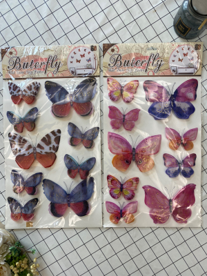 3D gilded butterfly sticker home decoration butterfly sticker
