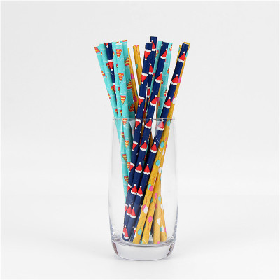 Cross-border Aliexpress Hot Style paper Straws can be customized hot selling creative pattern environmental straw manufacturers Direct