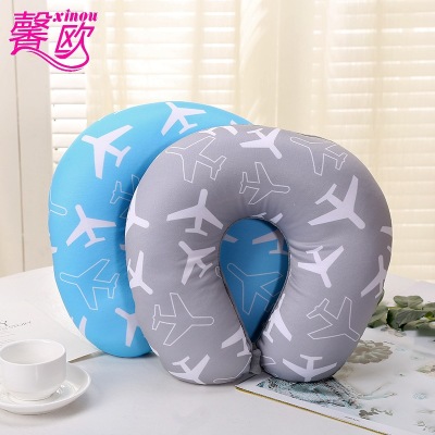 Aviation terms particle u - shaped pillow new type with plush comfortable neck pillow for work, lunch break the head pillow travel portable u - shaped pillow