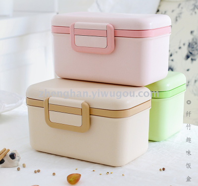 Bamboo fiber interesting lunch box bento box food box