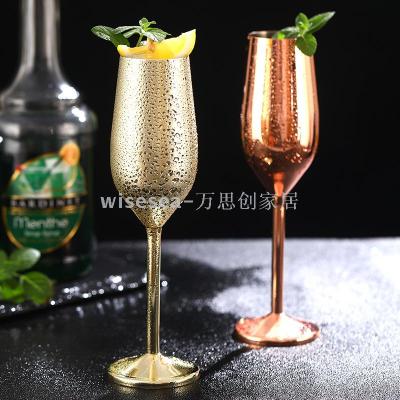 200ML stainless steel Copper Golden Silver Champagne flute