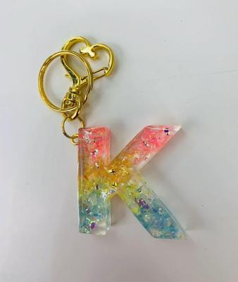 Creative fashion custom baker paper letter key chain ins bag accessories