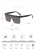 95149 New Models Fashion Mirror Vintage one piece sunglasses Wholesale China Unique chain shades