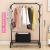 Clothes-horse ground folding indoor single lever clotheshorse hanger household simple bedroom cool clothes rack