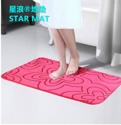 STAR MAT embossed stone flower heart 3D room non-slip floor mat door mat bedroom kitchen living room carpet