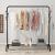 Clothes-horse ground folding indoor single lever clotheshorse hanger household simple bedroom cool clothes rack