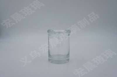 Manufacturers direct selling glass glass cup glass candle cup with glass cover multi-purpose glass straight cup