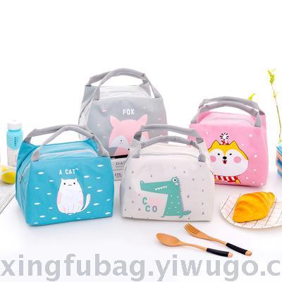 The new portable small lunch box bag outdoor insulation bag thickened winter insulation bag