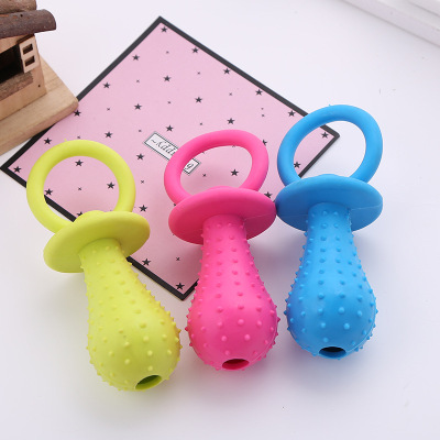 Factory Direct Sales Candy Color Dogs and Cats Nipple Non-Toxic Environmental Protection TPR Rubber Pet Bite Toy Pet Supplies