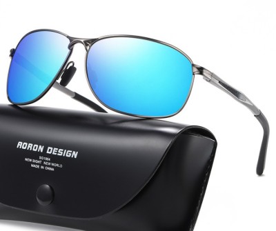 New square sunglasses men's fashion polarized sunglasses night vision glasses aluminum magnesium glasses leg