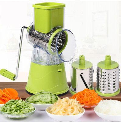 Multi-function vegetable cutter hand drum rotary grater shake sound hot style wire wiper
