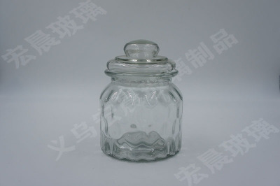 Manufacturer direct selling dot series glass storage tank kitchen tea room storage tank glass dome cover